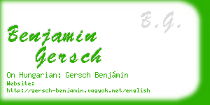 benjamin gersch business card